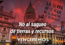 No al saqueo de nuestro territorio y recursos